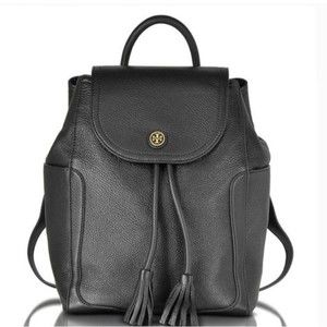Tory Burch Black Leather Backpack